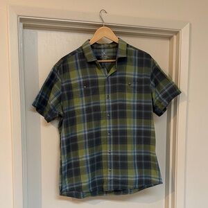 Kuhl Casual Plaid Shirt in Green and Blue